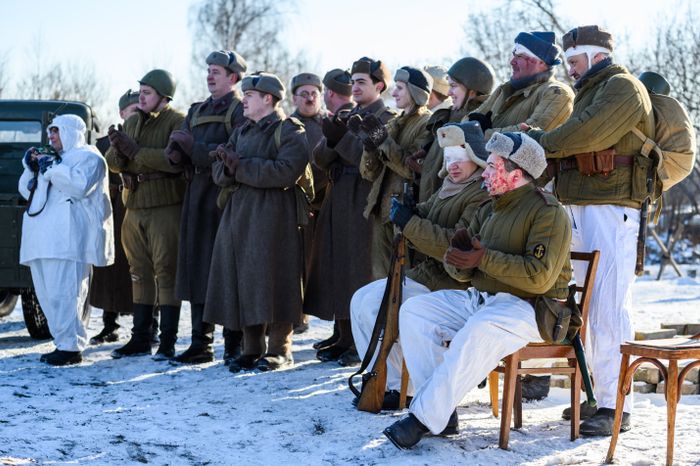Военно-историческая реконструкция в музее танка Т-34 в Мытищах