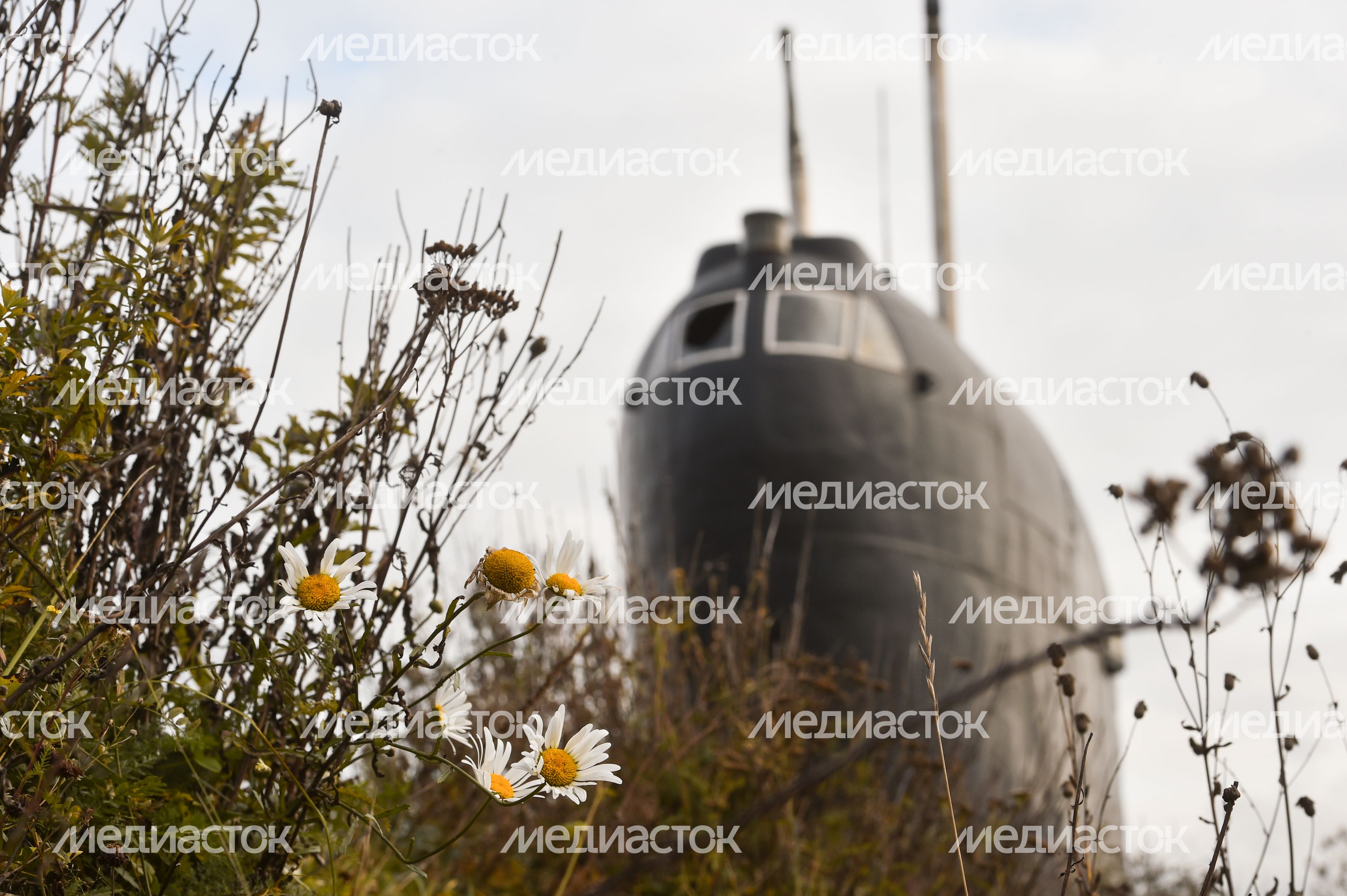 Памятник подводной лодке К-19 и виды села Никульское