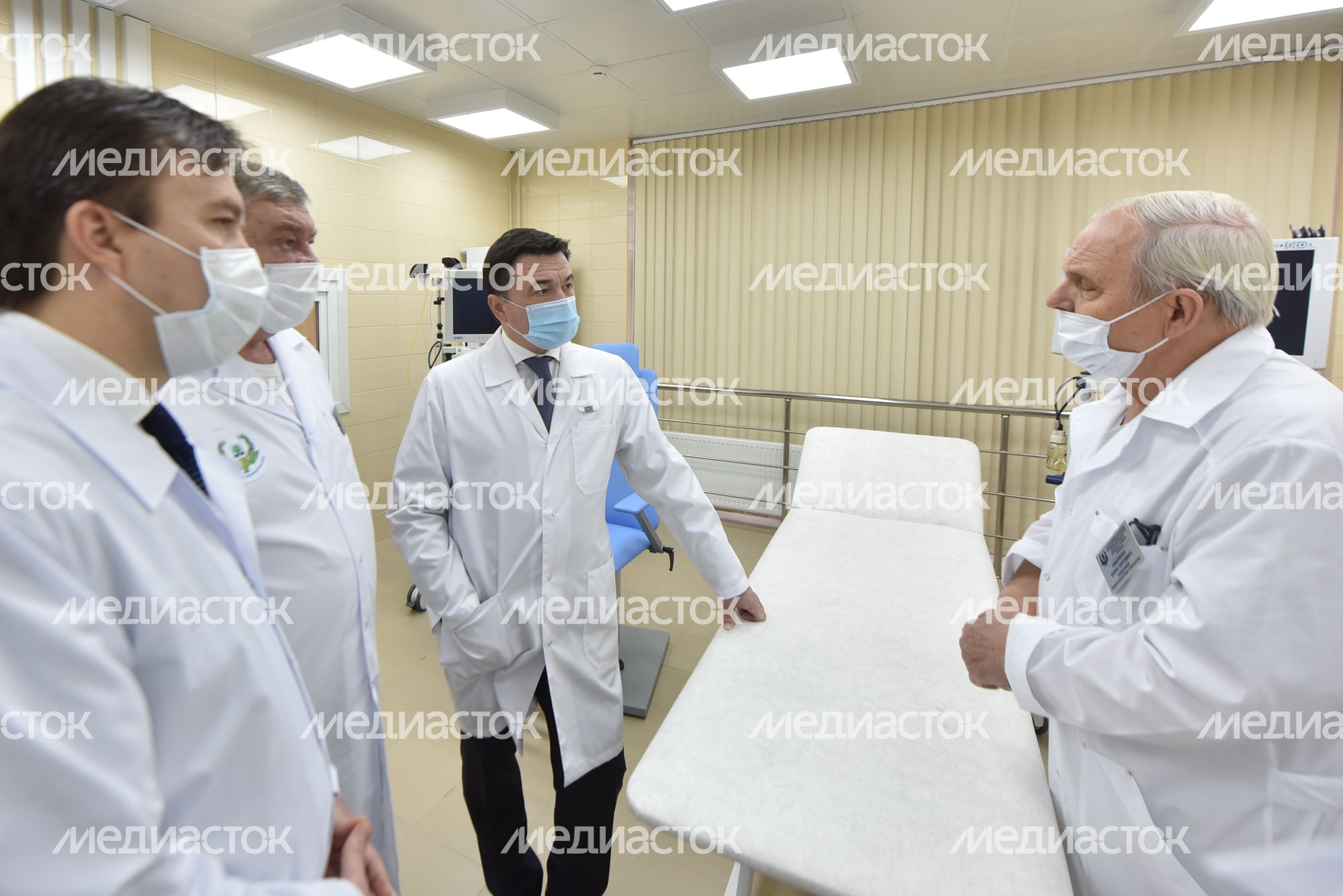 Проверка губернатором Подмосковья работы нового хирургического центра в Дубне