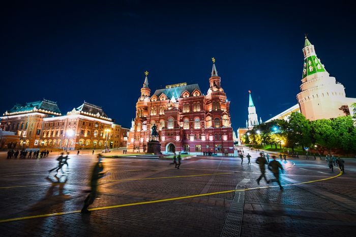 Пешая репетиция парада Победы в Москве