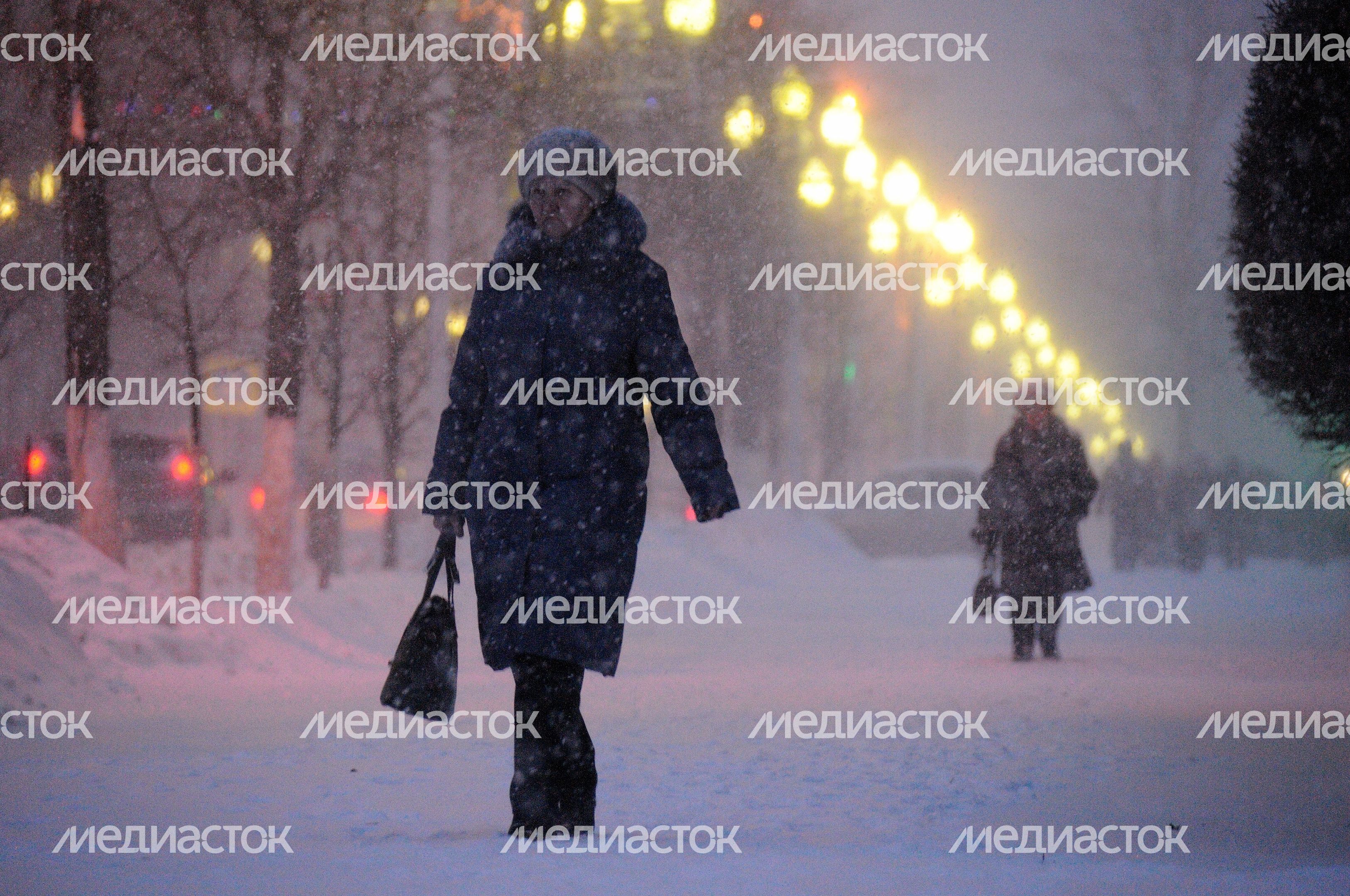 Снегопад в Ступино