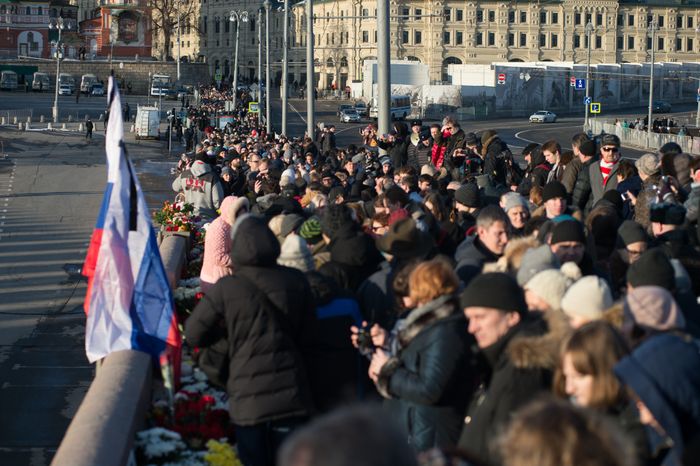 Марш памяти убитого политика Бориса Немцова в Москве