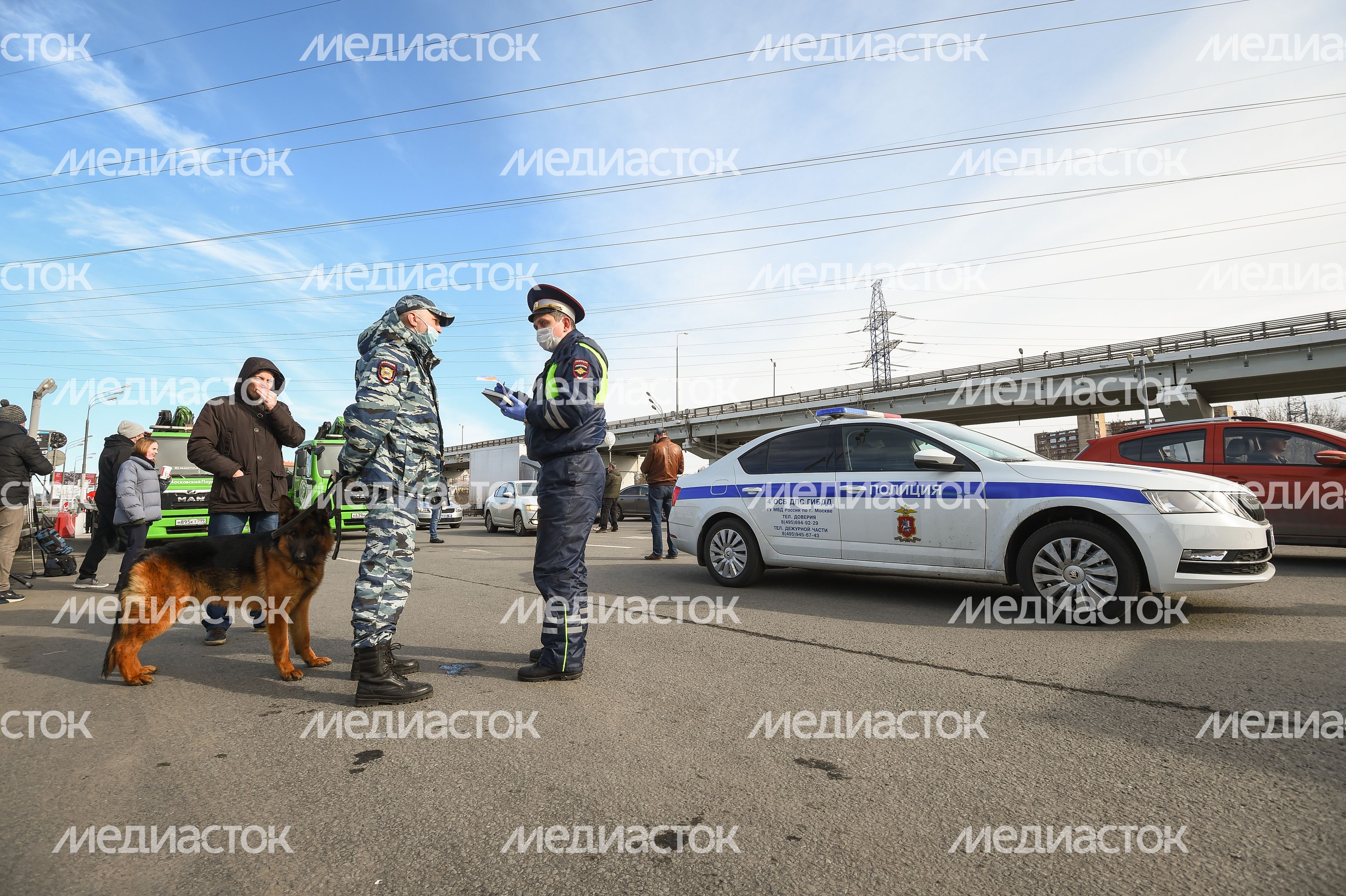 Проверка пропусков на въезде в Москву в период самоизоляции