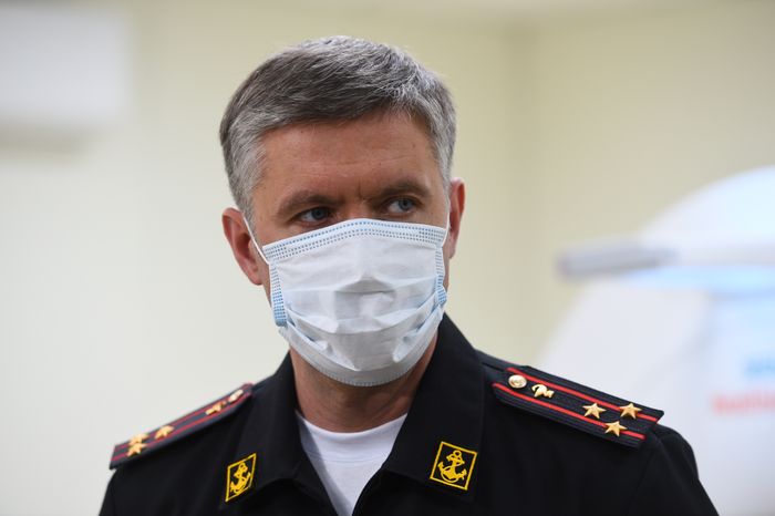 Медицинский центр для больных с коронавирусом, организованный в павильонах Конгрессно-выставочного центра в Кубинке