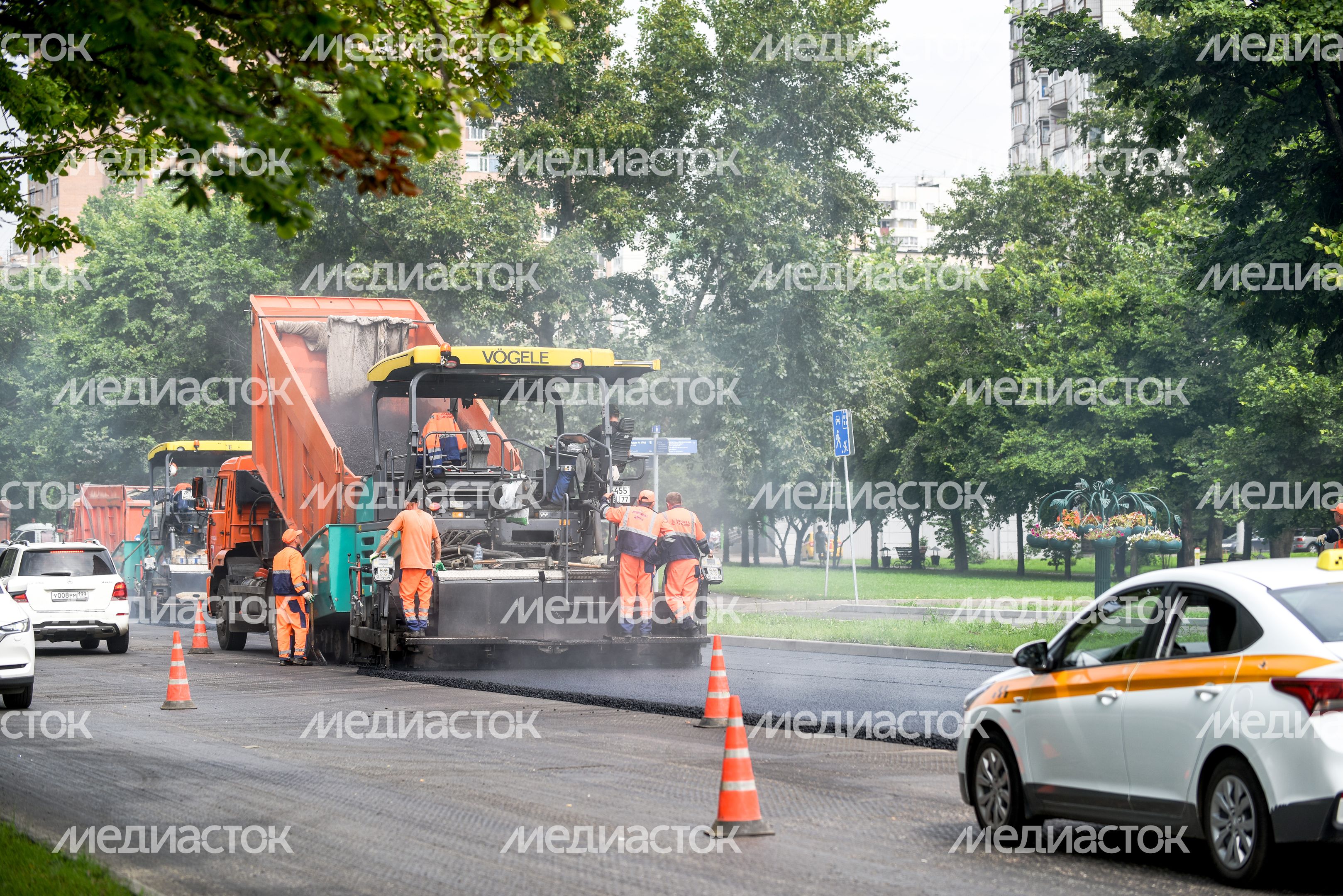 Дорожные работы в Москве