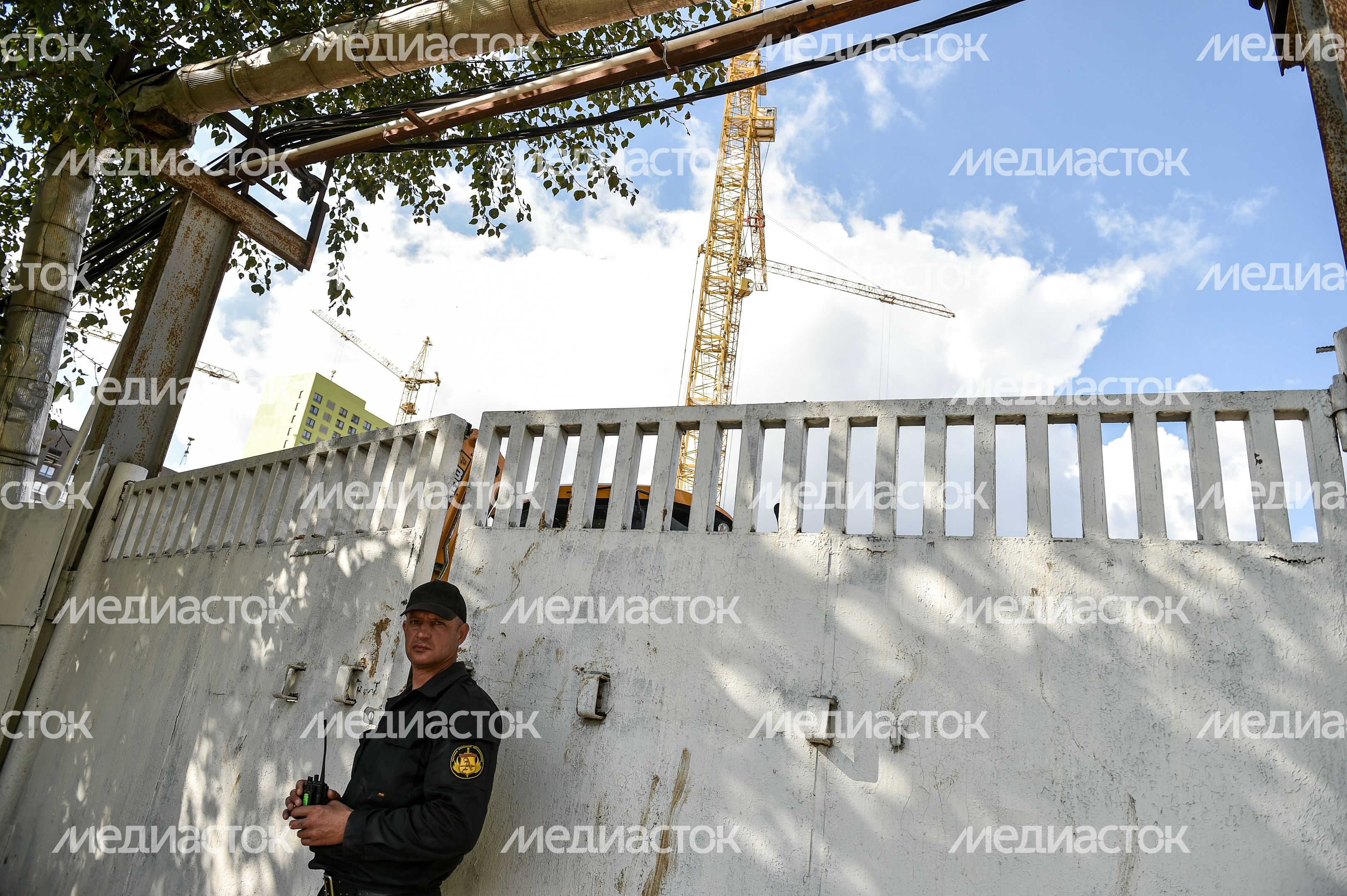 Упавший башенный кран на Боровском шоссе