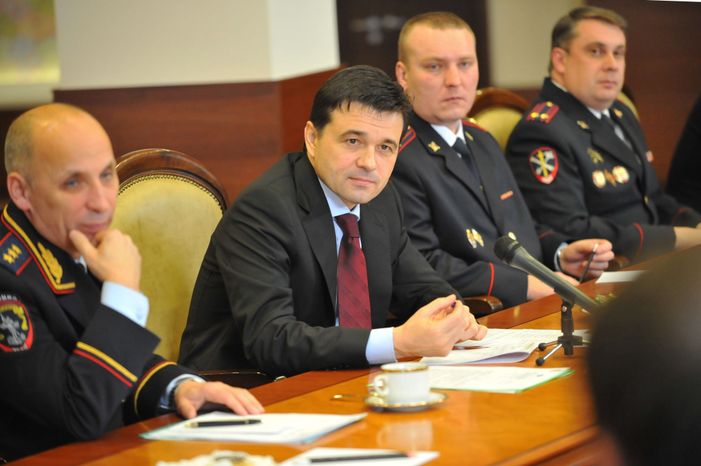 А. Воробьёв на встрече с сотрудниками ГУ МВД МО