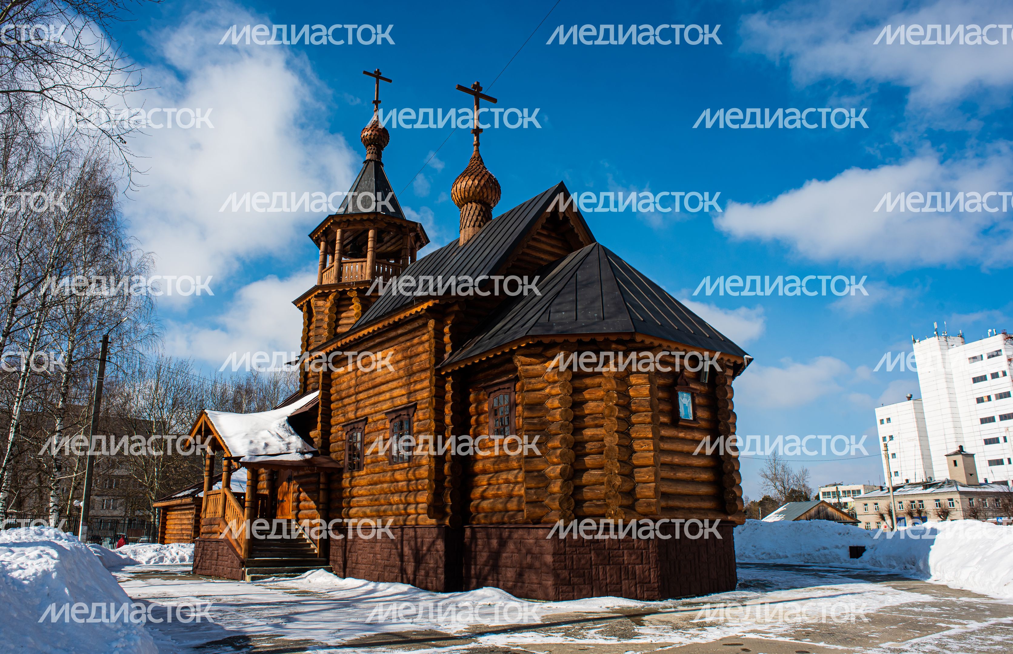 Зимние виды города Электрогорск