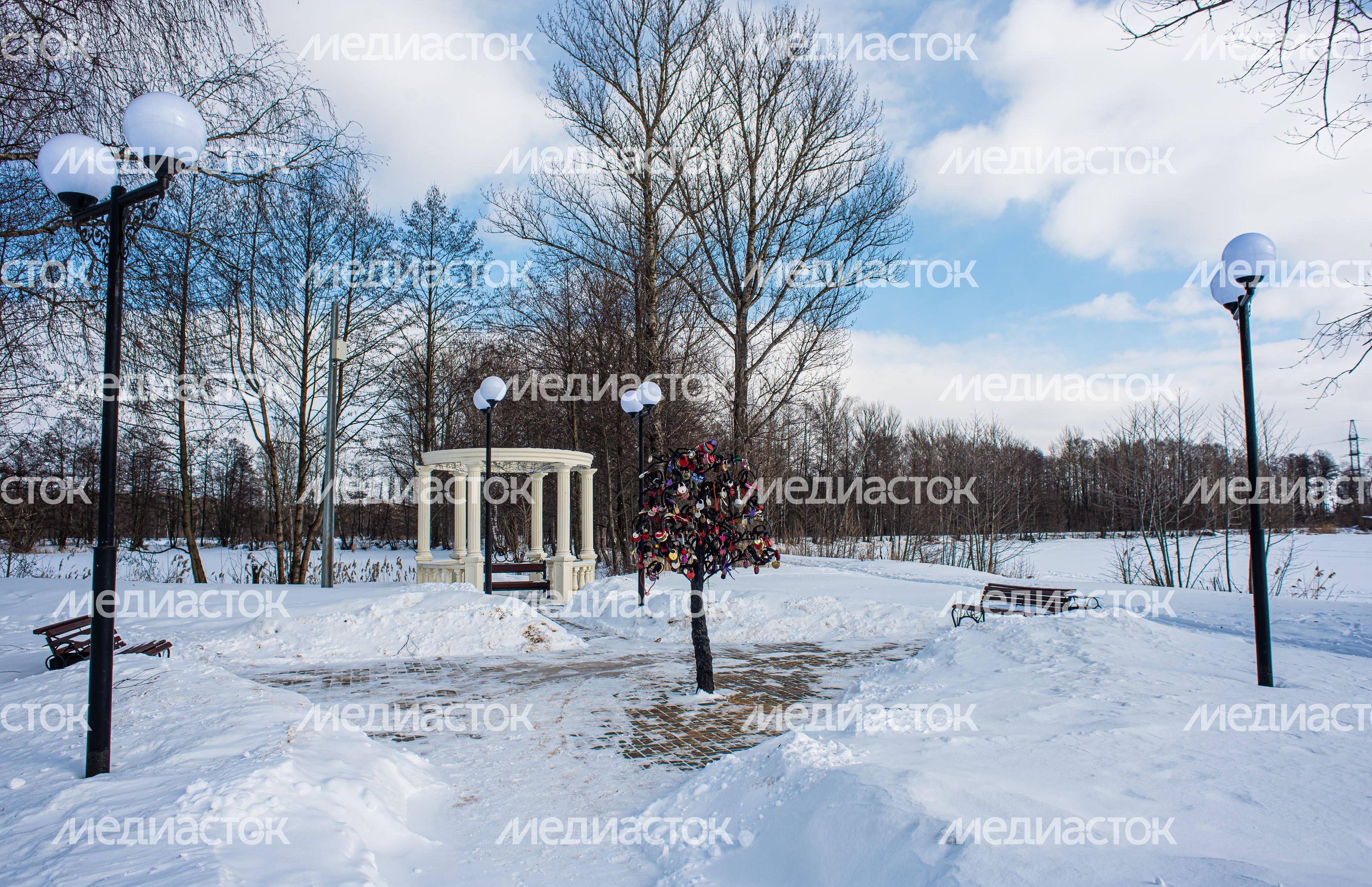 Зимние виды города Электрогорск