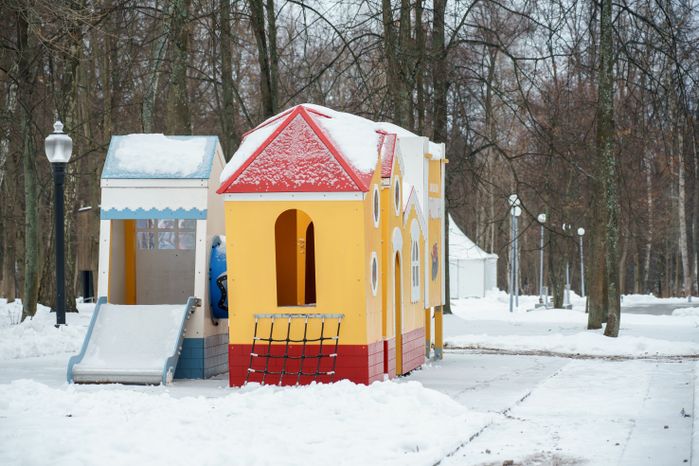 Кашира. Городской парк. Зима