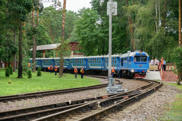 Московская детская железная дорога в поселке Кратово