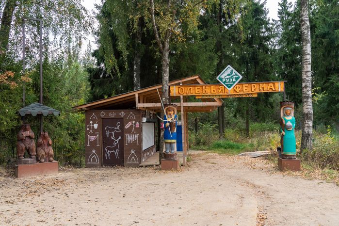 Оленья ферма ZooОleni в Рузском округе летом