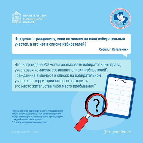 Что делать, если гражданина нет в списке избирателей