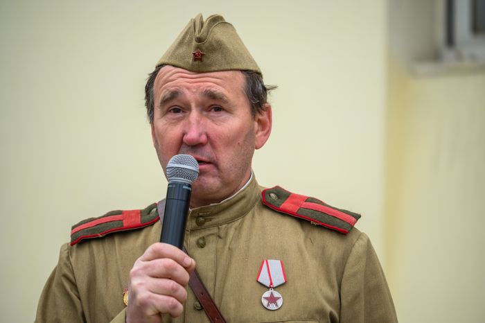 Военно-историческая реконструкция событий мая 1945 года в музее истории танка Т-34 в Мытищах