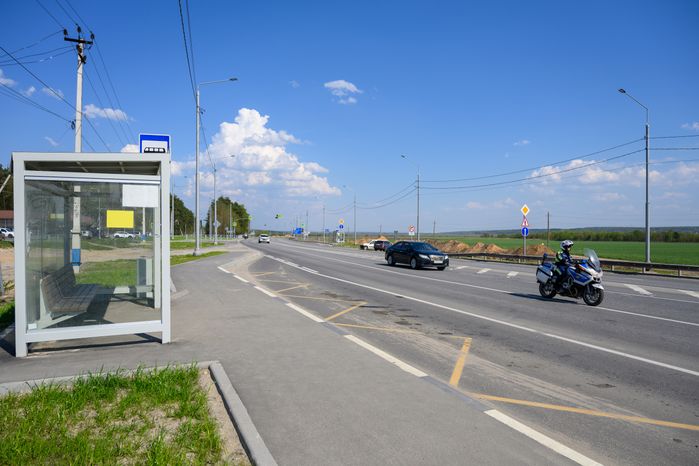Дорога Калиново – Дракино в Серпухове после реконструкции