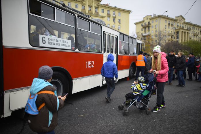 Праздник московского троллейбуса в Москве