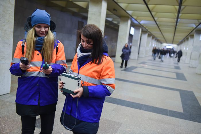 Проверка воздуха в Московском метрополитене