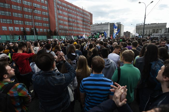 Митинг против блокировки Telegram в Москве