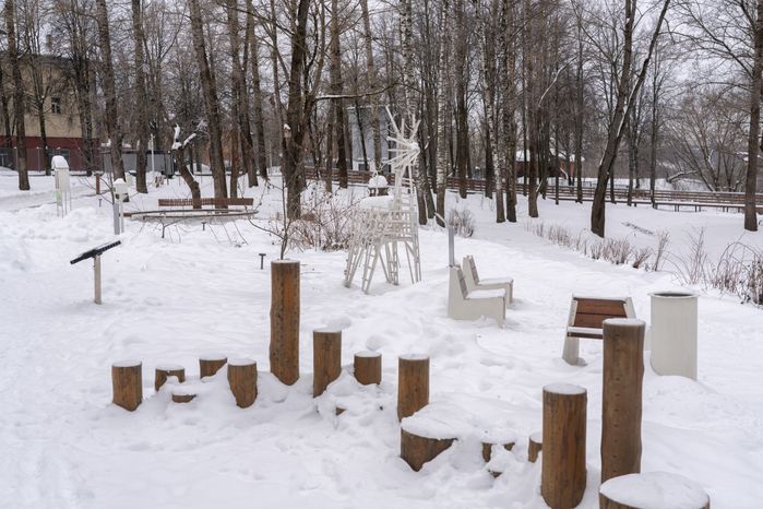 Истринский городской парк зимой