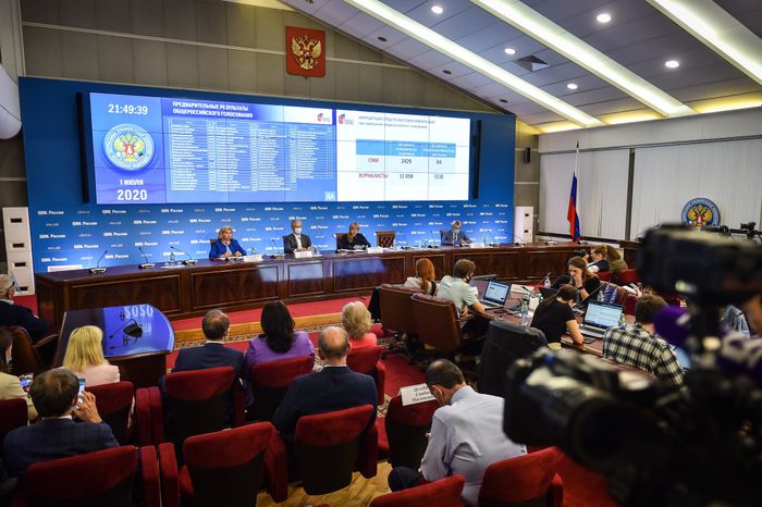 Подведение итогов голосования по внесению поправок в Конституцию РФ