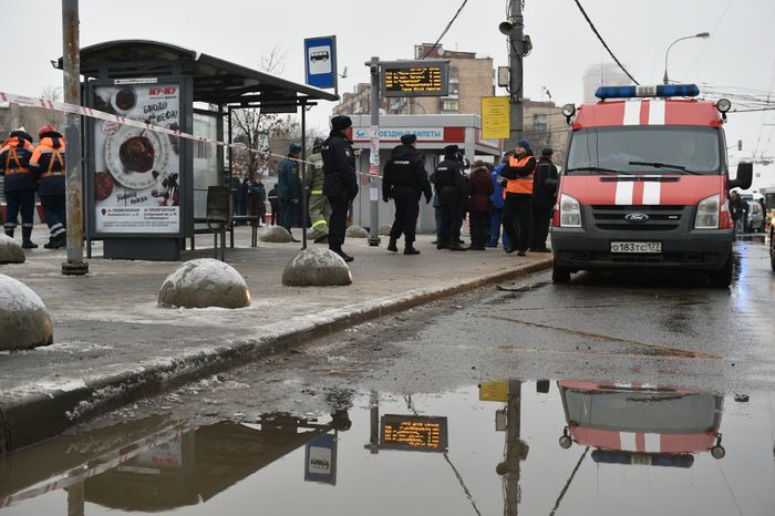 Взрыв газового баллона у метро "Коломенская"