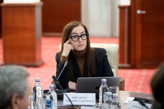 Екатерина Швелидзе на заседании Межпарламентской комиссии по сотрудничеству России и Белоруссии