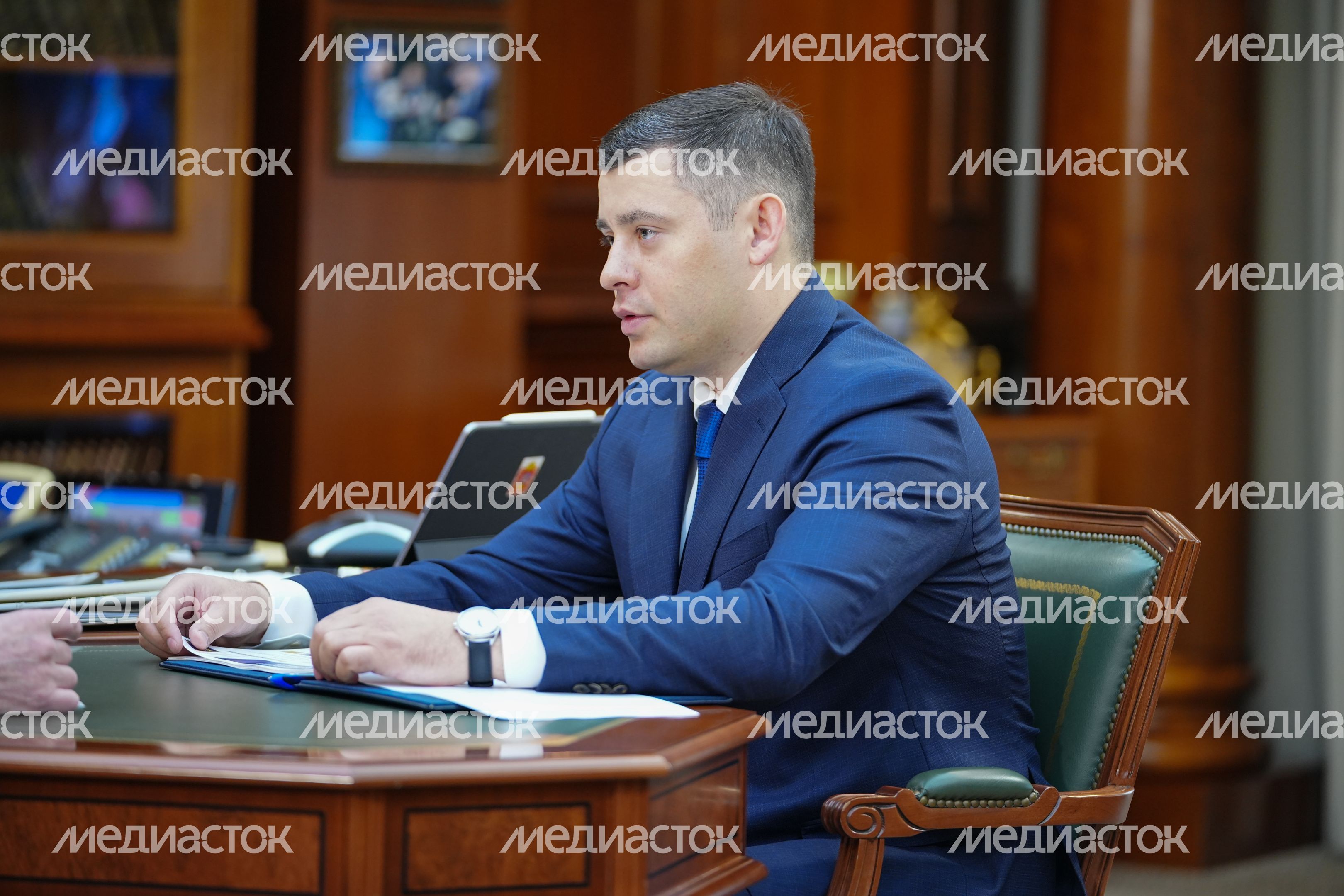 Андрей Воробьев обсудил с главой г.о. Подольск приоритетные задачи муниципалитета