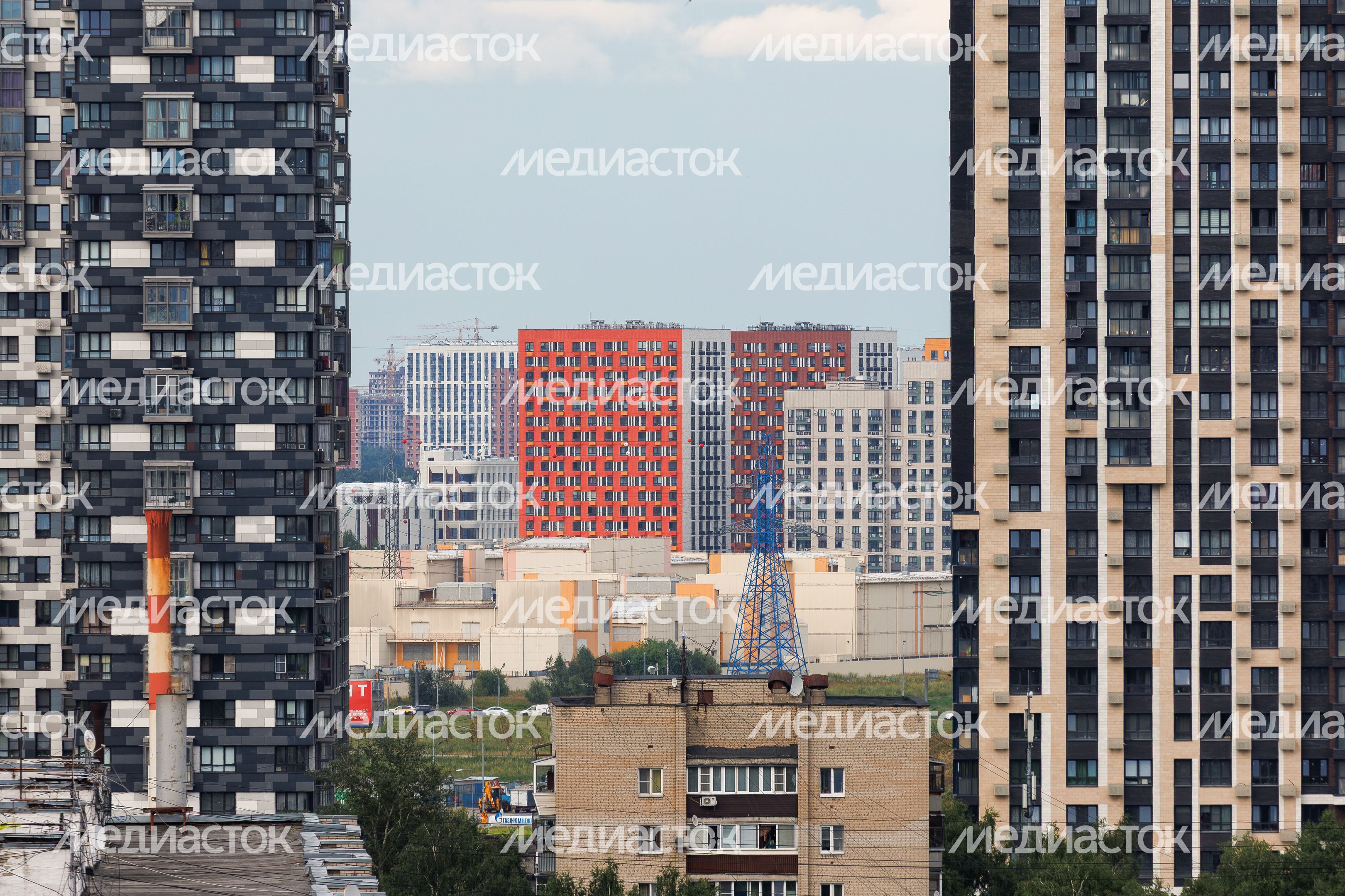 Городской пейзаж многоэтажек в Люберцах Городской пейзаж многоэтажек в Люберцах