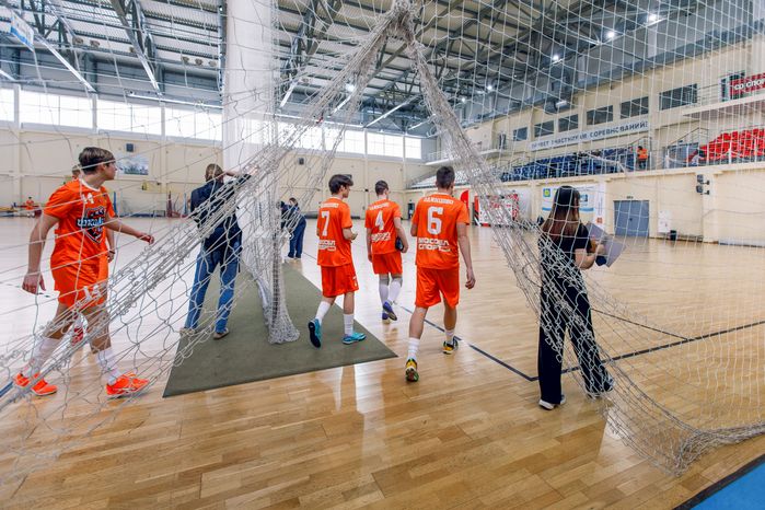 Команда из Одинцово на соревнованиях по футзалу Единой школьной лиги Подмосковья в Истре