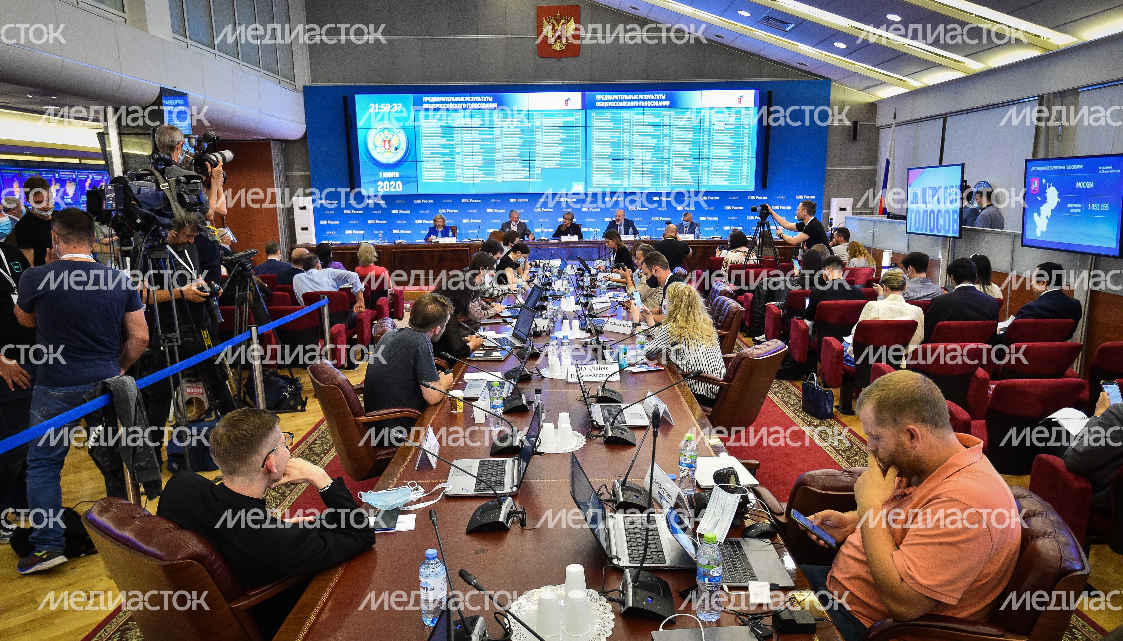 Подведение итогов голосования по внесению поправок в Конституцию РФ