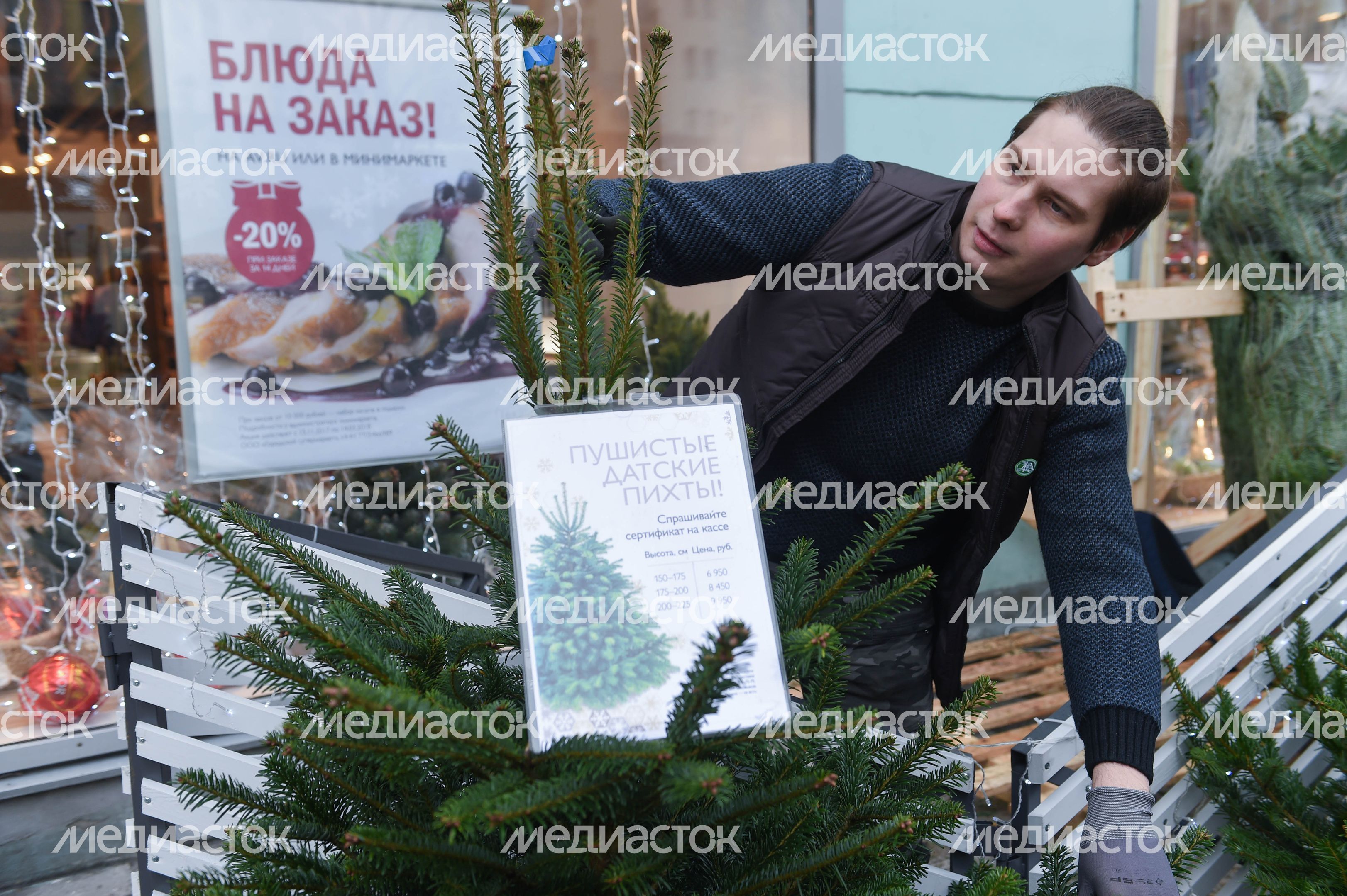 Открытие елочных базаров в Москве