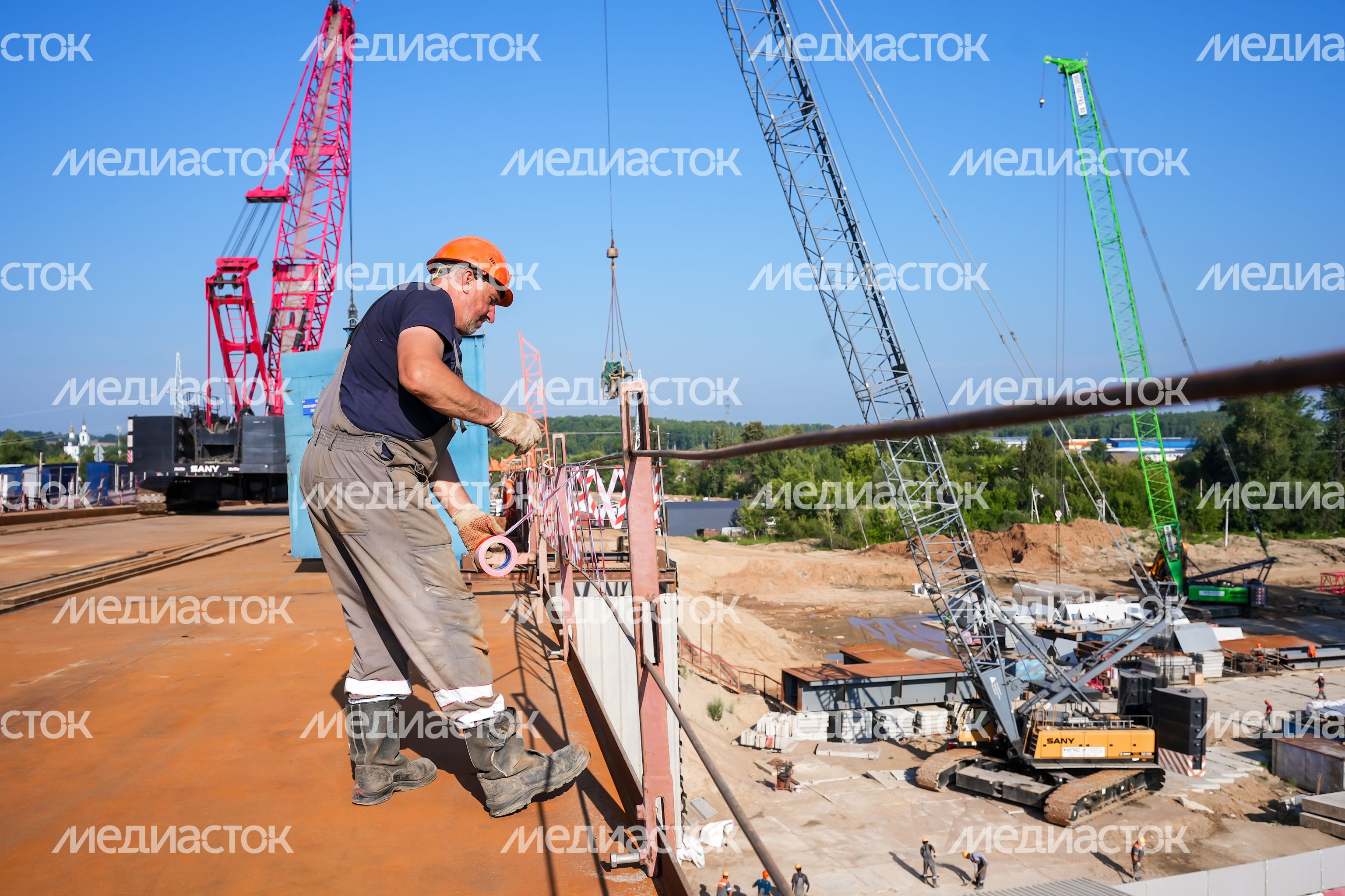 Возведение нового Рогачевского моста в Дмитрове