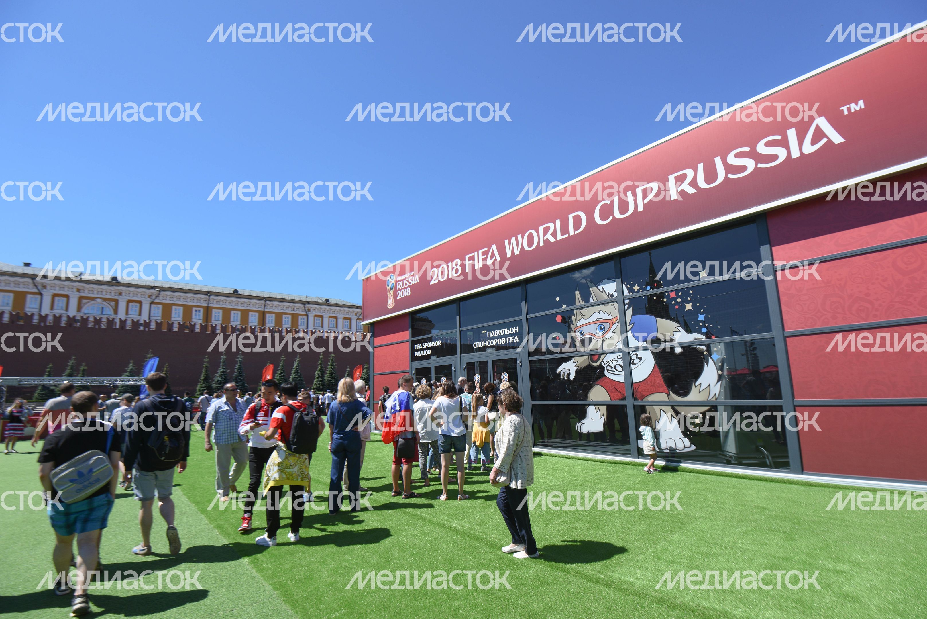 Футбольный парк на Красной площади в Москве