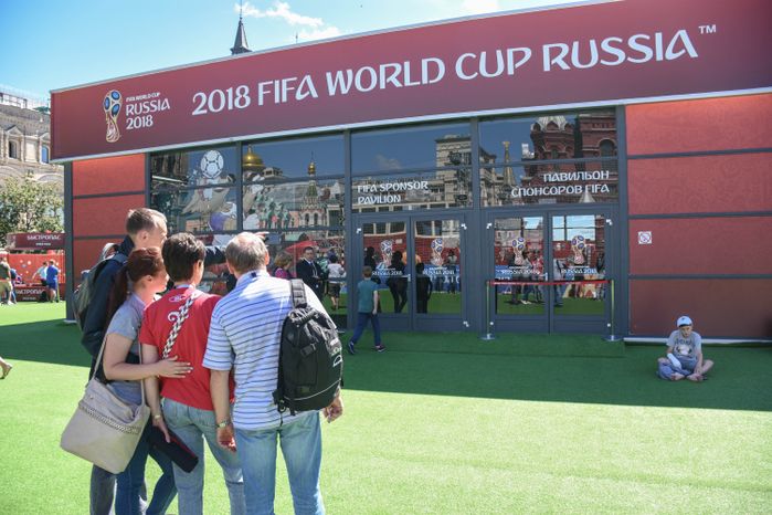 Футбольный парк на Красной площади в Москве