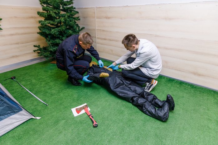 Практические занятия судмедэкспертов на месте преступления в Волоколамском филиале Красногорского колледжа