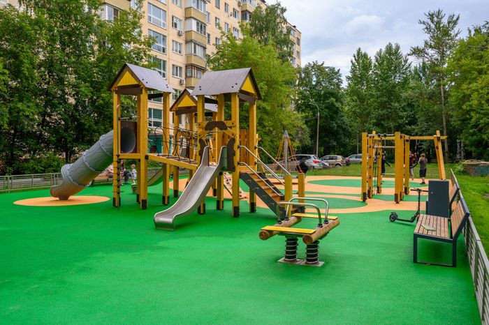 Новая детская площадка на улице Победы в Электростали