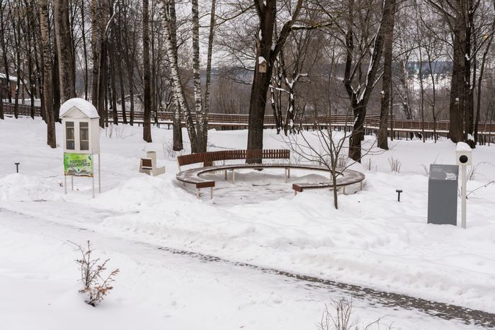 Истринский городской парк зимой