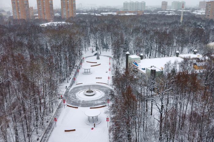 Зима в парке культуры и отдыха имени Л.Н. Толстого в Химках