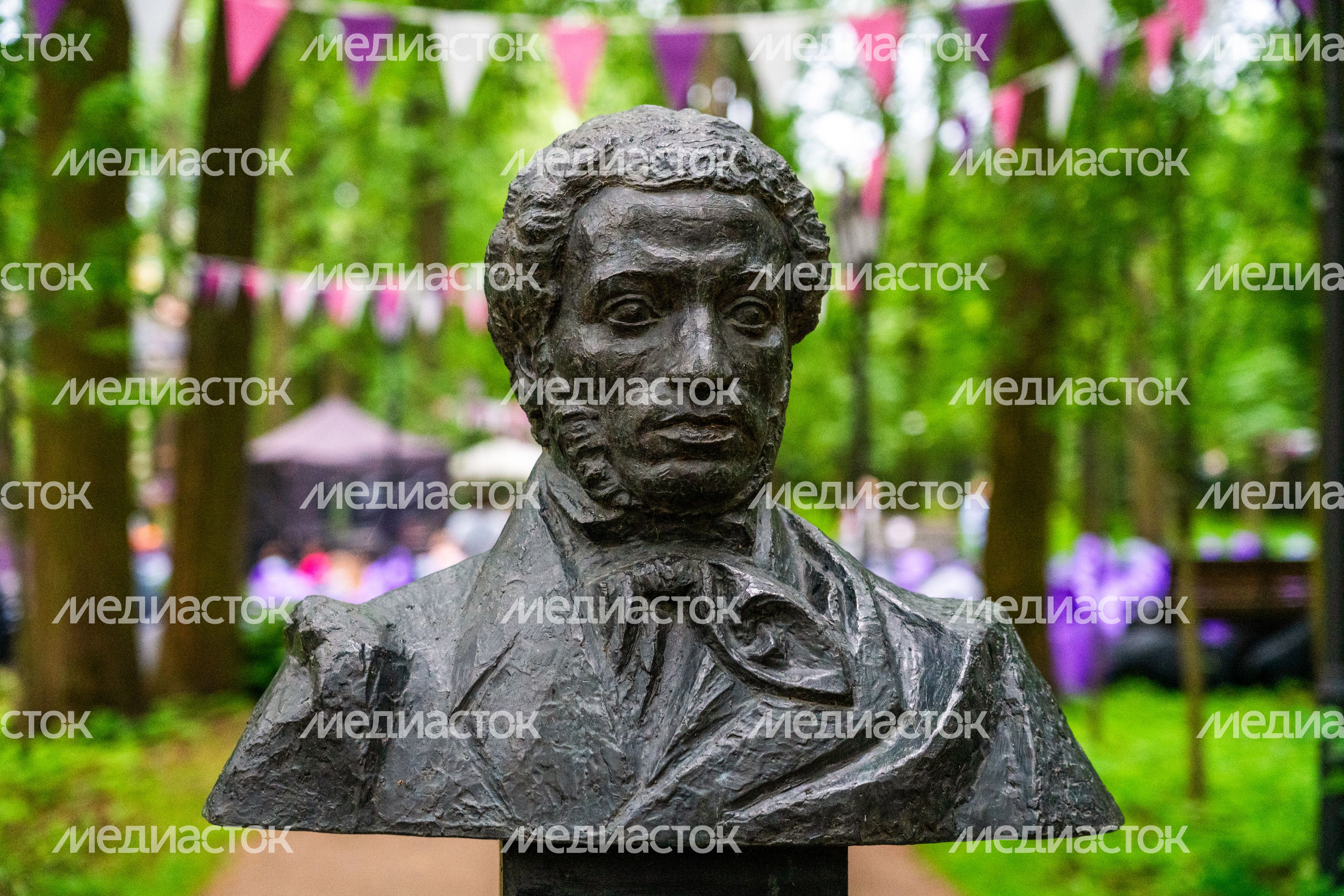 Бюст А.С. Пушкина в усадьбе Вяземы Одинцовского округа Бюст А.С. Пушкина в усадьбе Вяземы Одинцовского округа