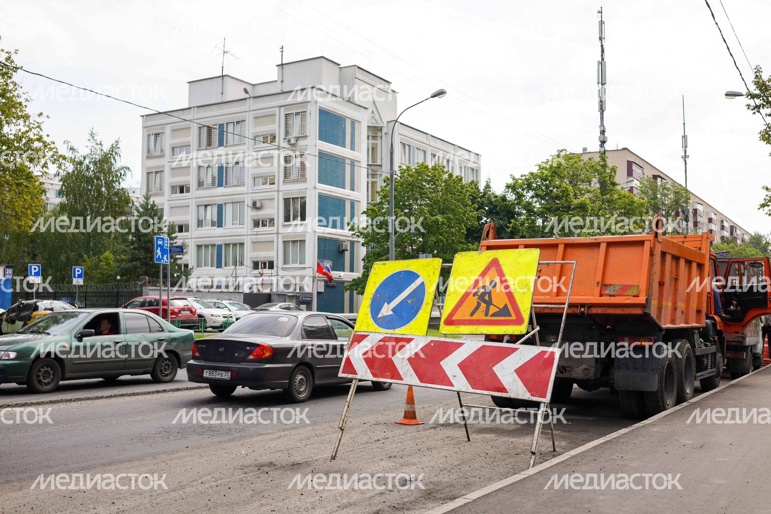 Дорожные работы в Москве