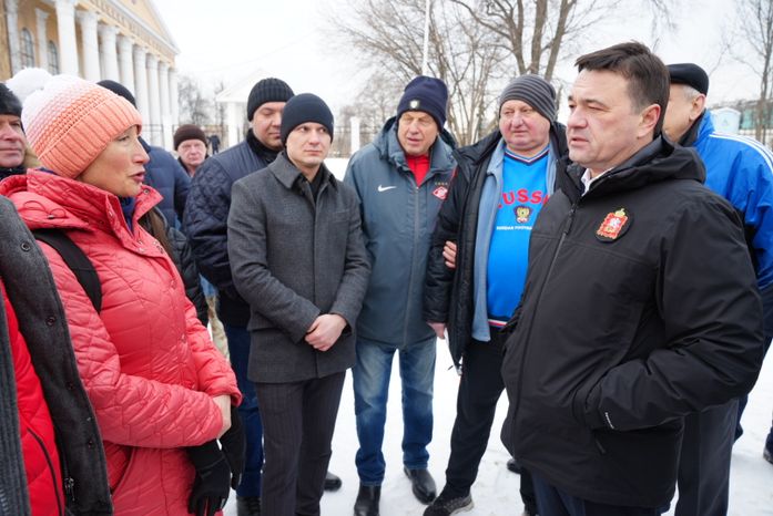 Посещение места строительства нового стадиона «Торпедо» в Люберцах Губернатором Подмосковья