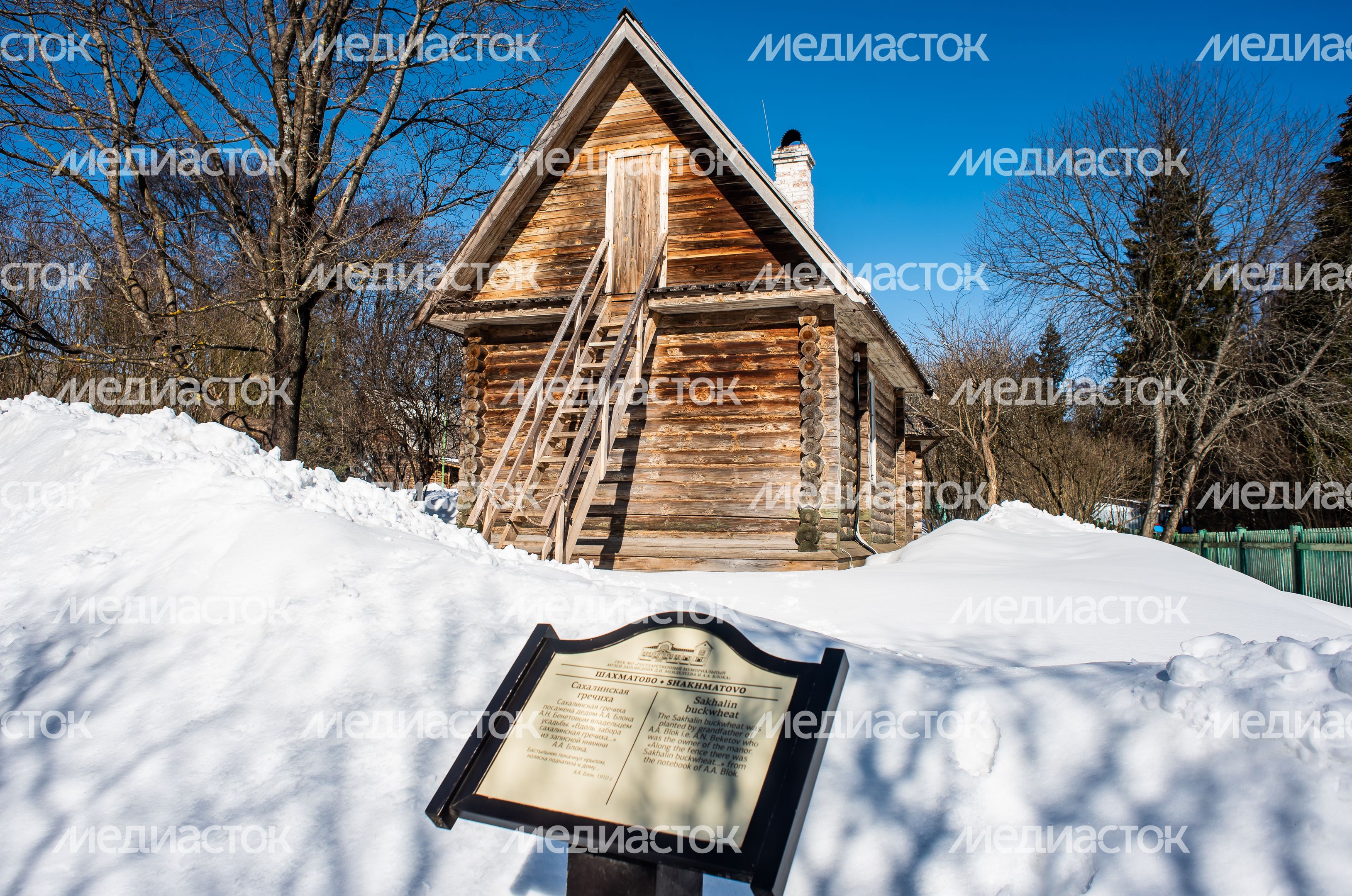 Зимние виды усадьбы Шахматово