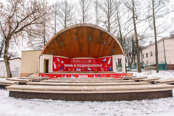 Центральный парк культуры и отдыха города Видное зимой