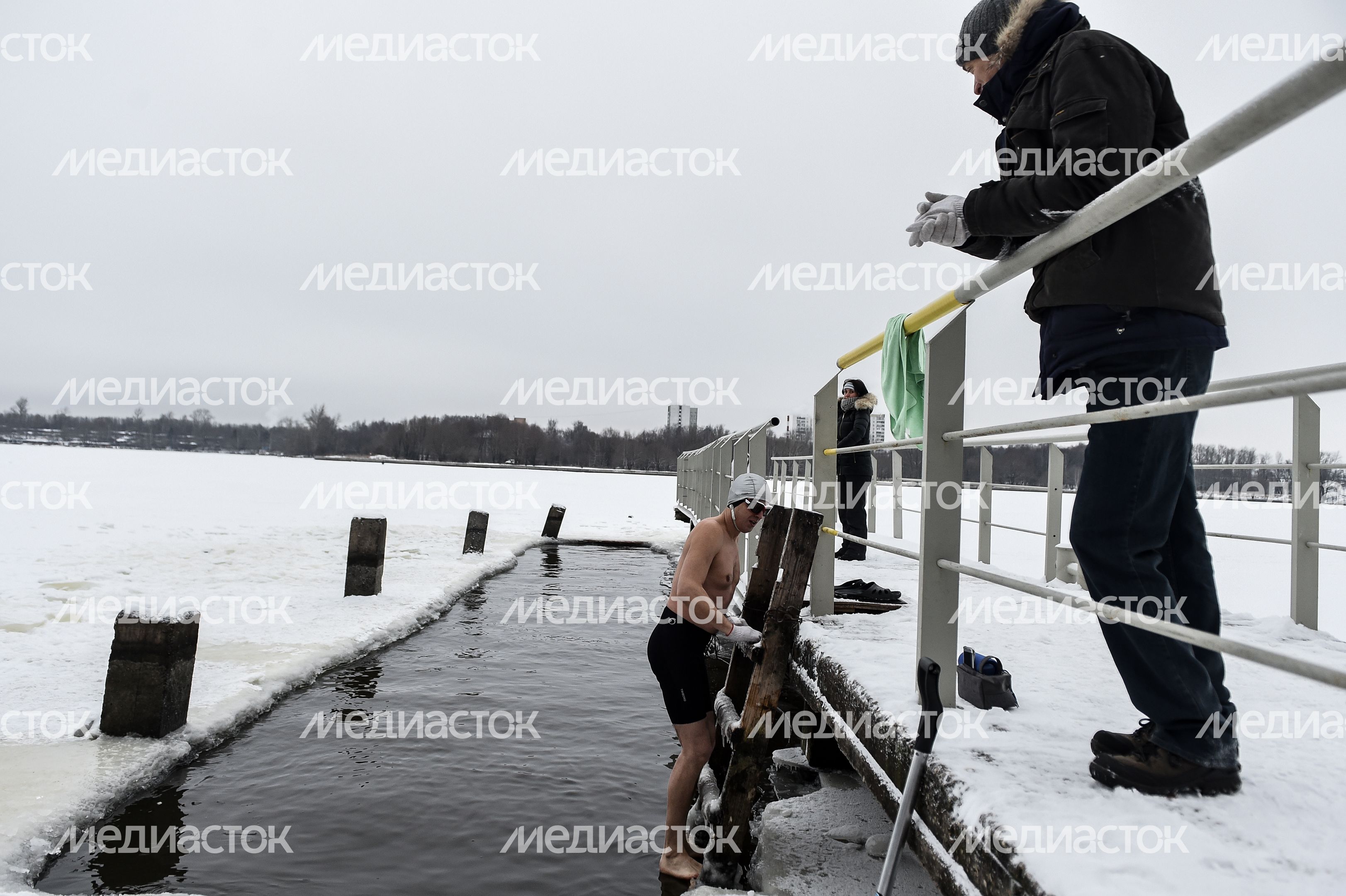 Купание моржей в Долгопрудном