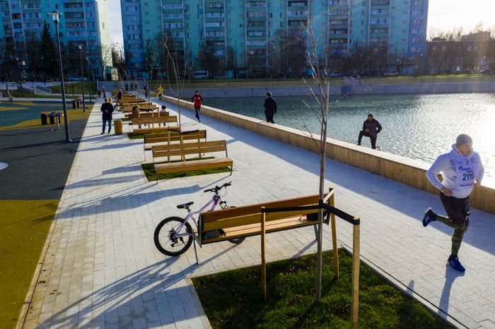 Благоустройство зоны отдыха у городского пруда в Краснознаменске