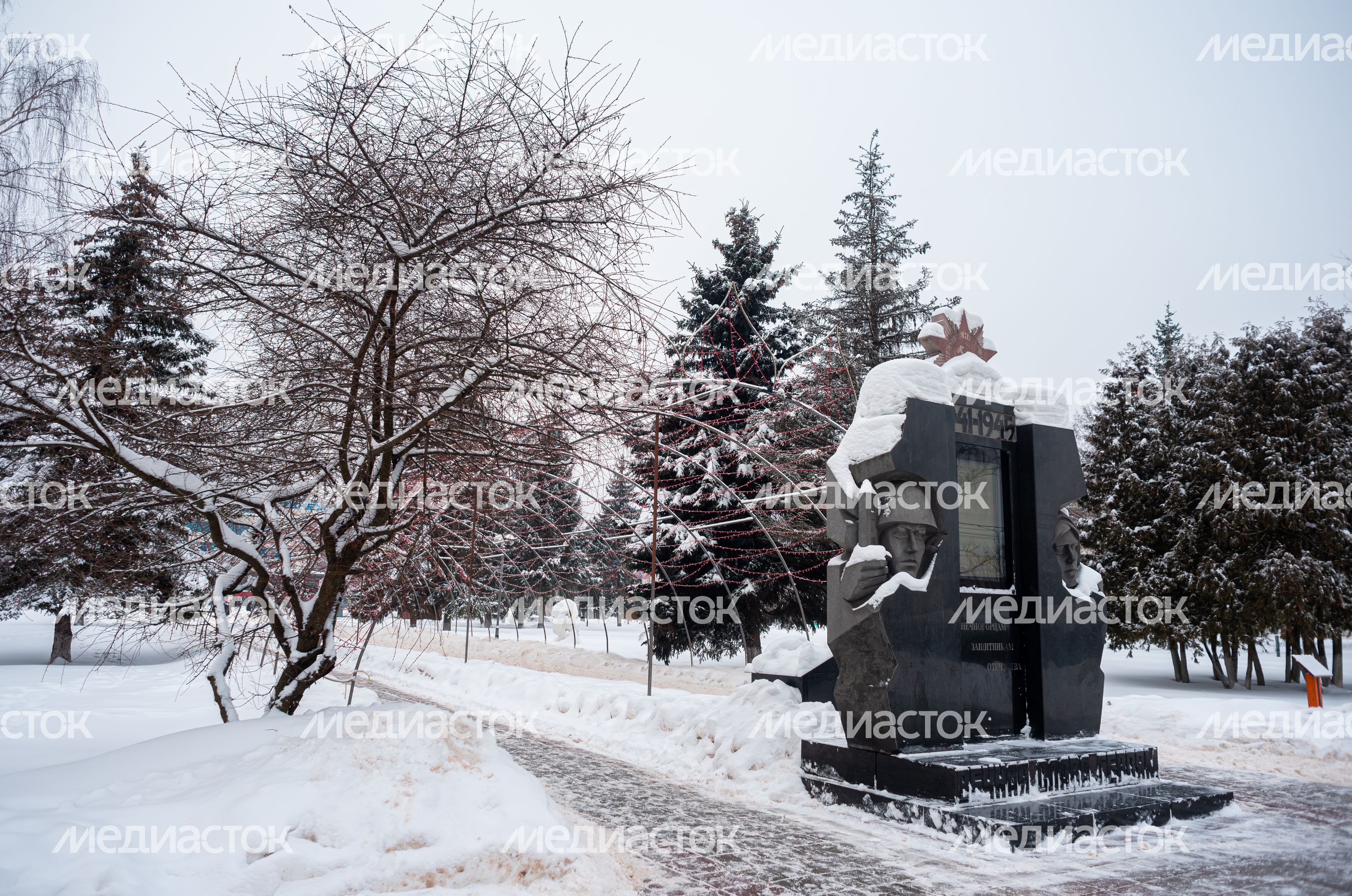 Зимние виды города Солнечногорск