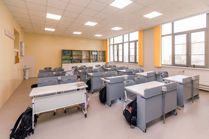 Кабинет труда в новом корпусе школы №14 в микрорайоне 25А в Мытищах