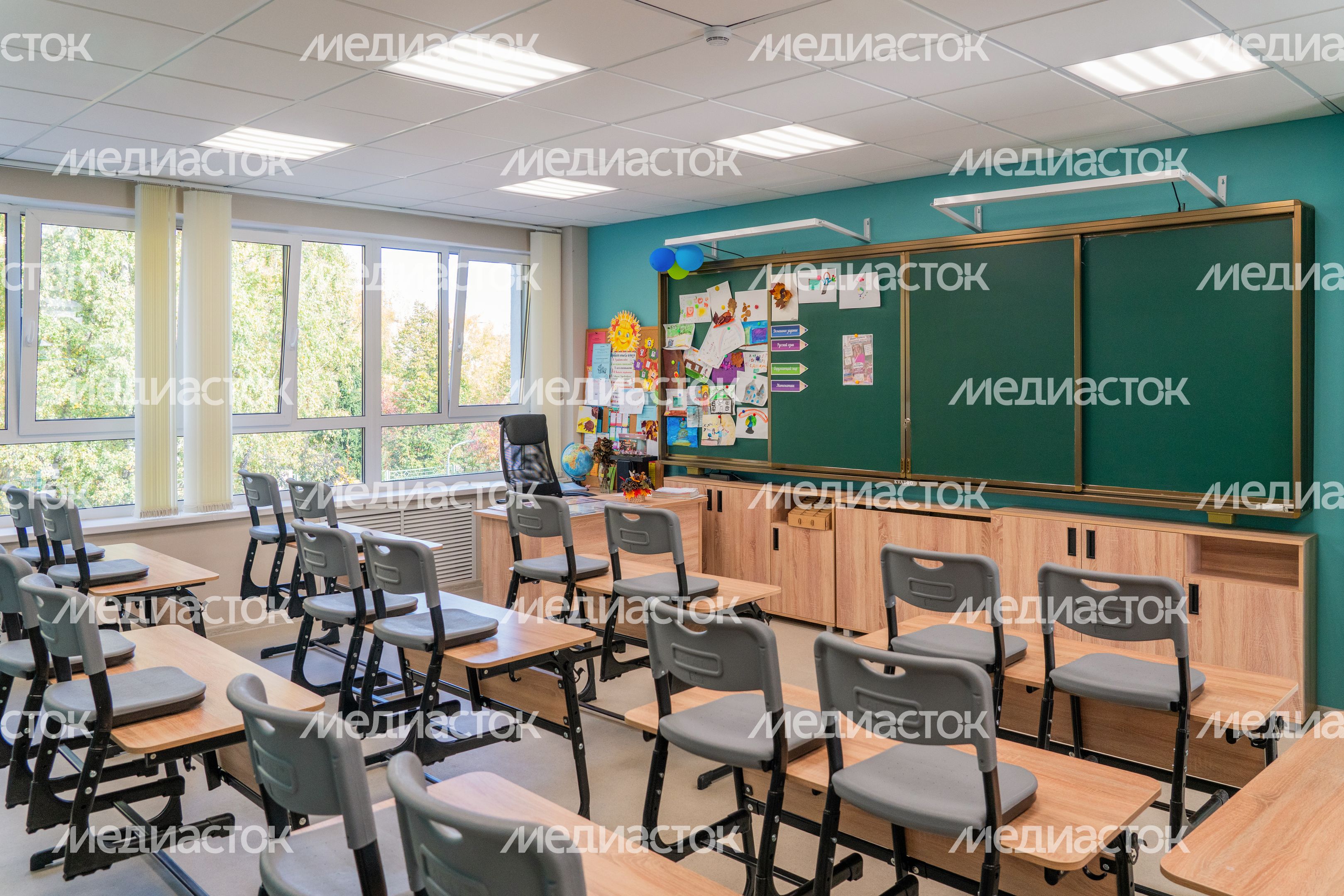 Учебный класс Луневской школы в Химках после капитального ремонта