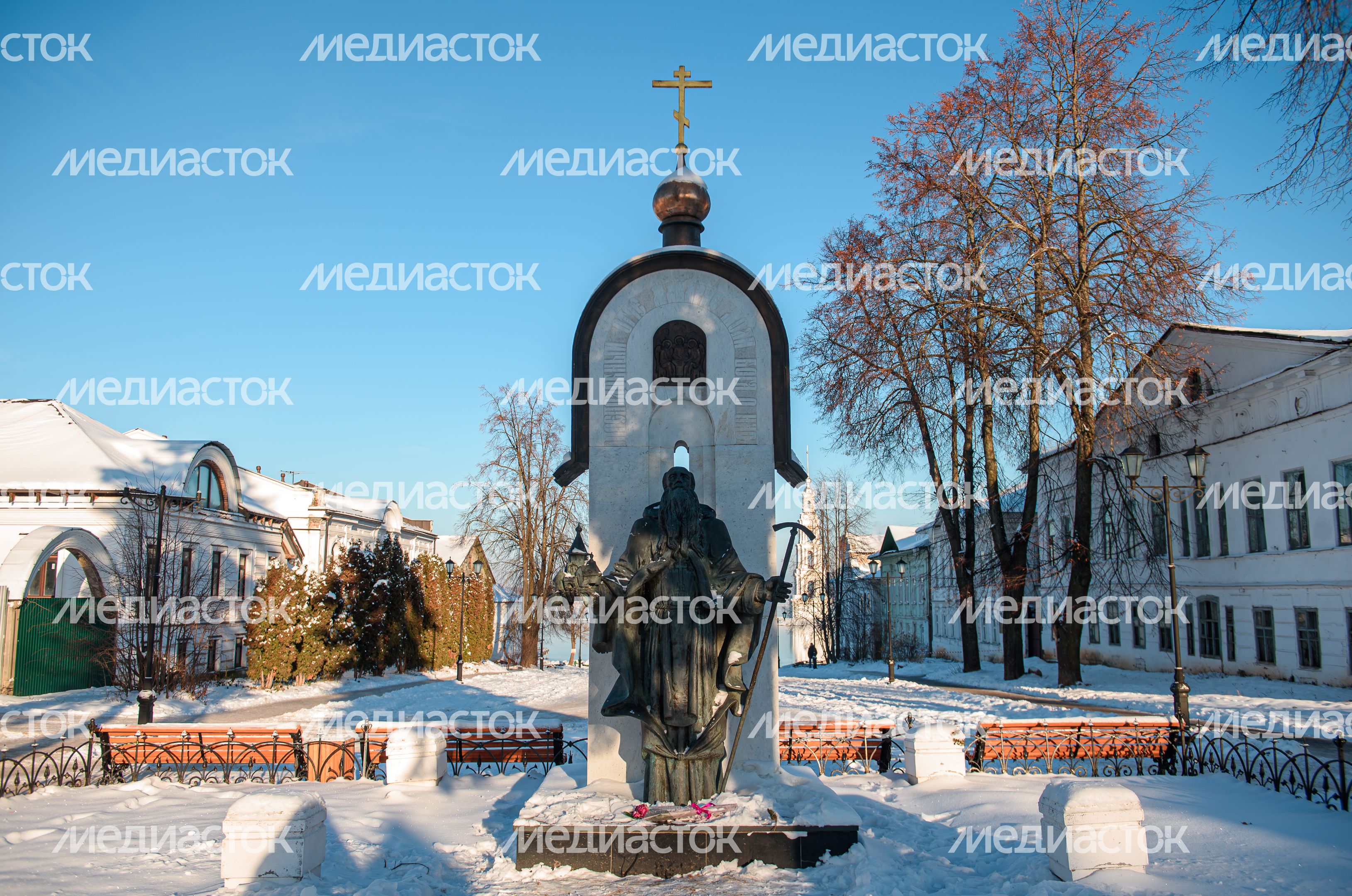 Зимние виды города Калязин
