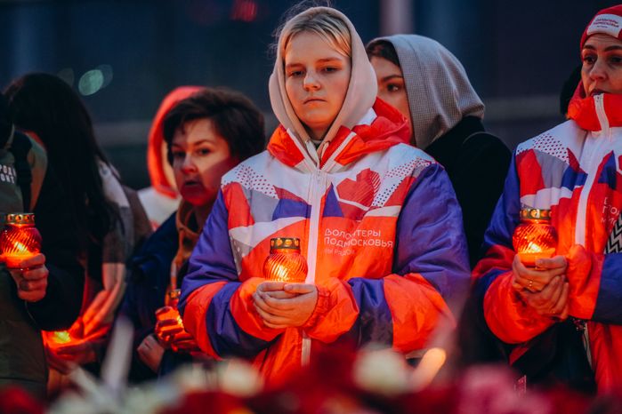 Акция памяти «Журавли» прошла на девятый день после теракта в "Крокус Сити Холле"